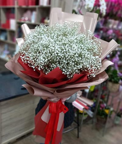 Букет цветов из: Гипсофила в Иргаклам