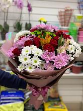 Букет цветов из:  Розы, Хризантемы и Альстромерии #REPLACE_PRED# Иргаклам